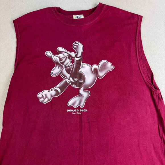 Vintage Disney Donald Duck Shirt Mens Medium Sleeveless Mickey & Co. - Picture 1 of 7